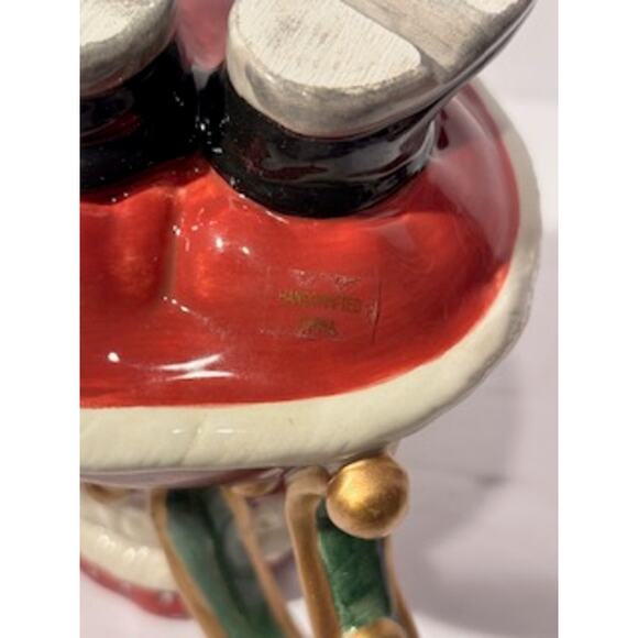 Vintage Fitz and Floyd Santa Creamer Pitcher Candy Cane Lane Holiday Decor - Picture 5 of 10